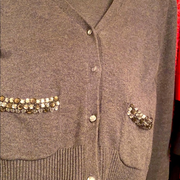Jewelled grey cardigan - Picture 4 of 5
